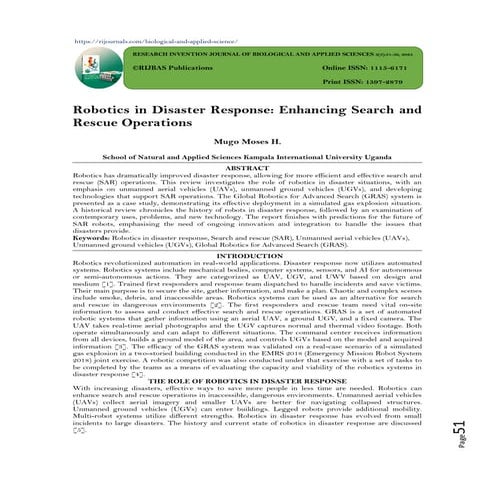 Robotics in Disaster Response: Enhancing Search and  Rescue Operations (www.k...