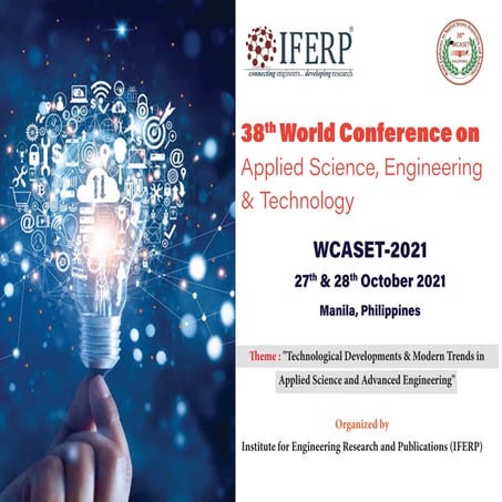 38th World Conference on Applied Science, Engineering & Technology | PDF