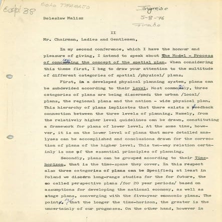 The Model - Process of concieving the concept of the spatial plan.