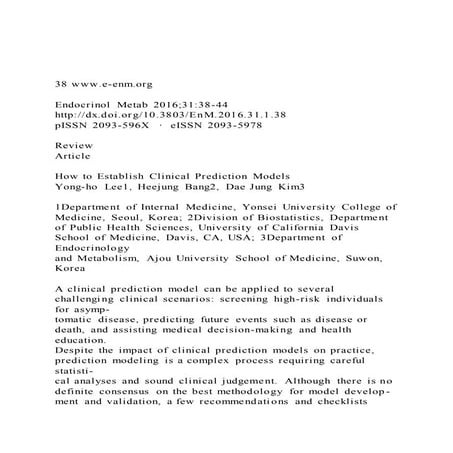 38 www.e-enm.orgEndocrinol Metab 2016;3138-44httpdx.