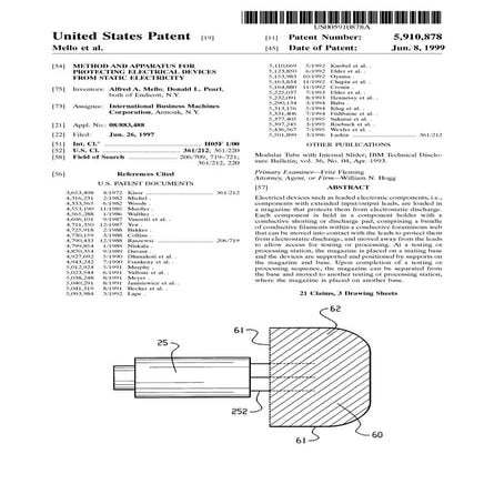 39   alfred a. mello - 5910878 - method and apparatus for protecting electric...
