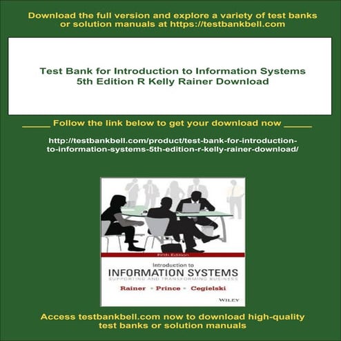 TESTBANK for Introduction to Information Systems 5th Canadian Edition R ...