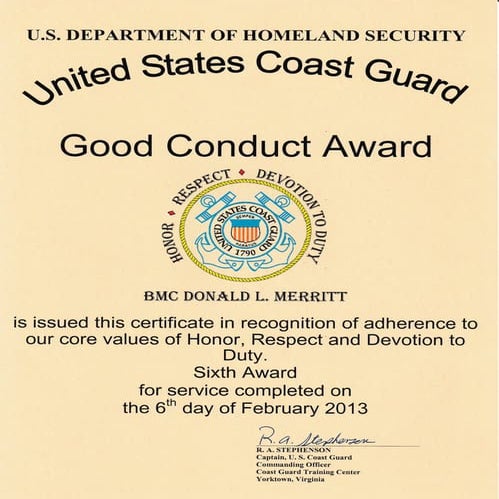 Good conduct