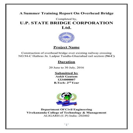 CONSTRUCTION OF OVERHEAD BRIDGE