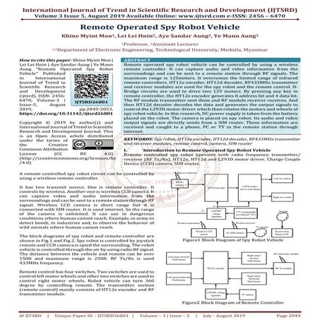 Remote Operated Spy Robot Vehicle