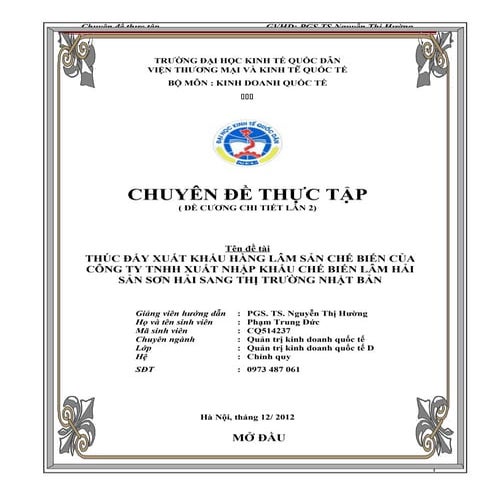 Thúc đẩy xuất khẩu hàng lâm sản chế biến của công ty tnhh xuất nhập khẩu chế biến lâm hải sản sơn hải sang thị trường nhật bản  - vanmau.net