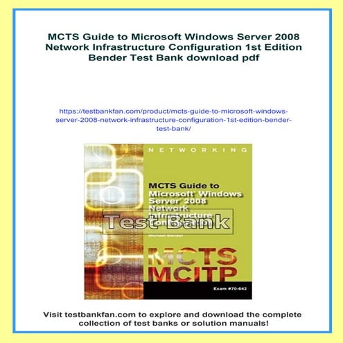 MCTS Guide to Microsoft Windows Server 2008 Network Infrastructure Configurat...