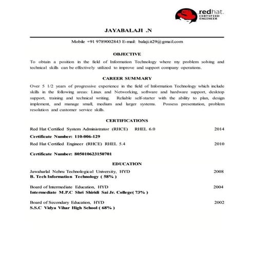 Resume updated June 2015