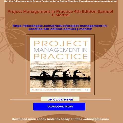 Project Management in Practice 4th Edition Samuel J. Mantel