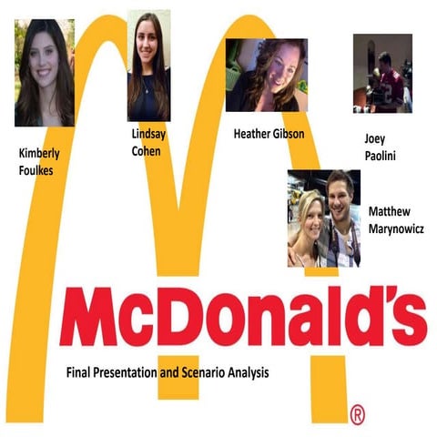 Final Presentation and Scenario Analysis