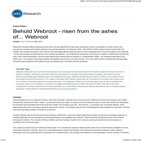 451 -Webroot Impact Report