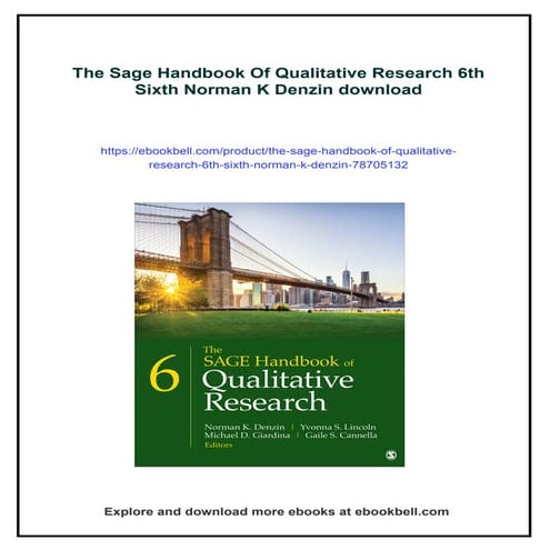 The Sage Handbook Of Qualitative Research 6th Sixth Norman K Denzin | PDF
