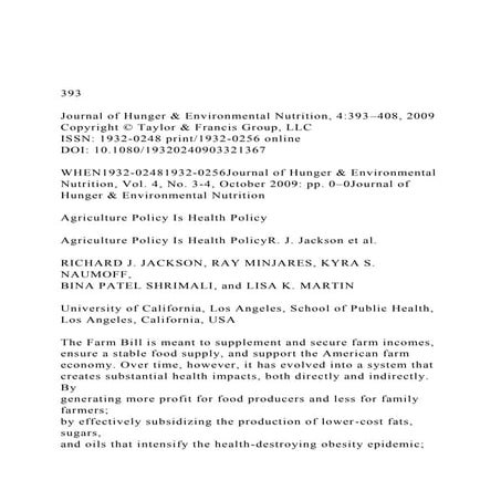 393Journal of Hunger & Environmental Nutrition, 4393–408,.docx