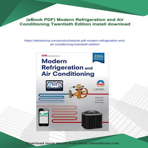 (eBook PDF) Modern Refrigeration and Air Conditioning Twentieth Edition ...