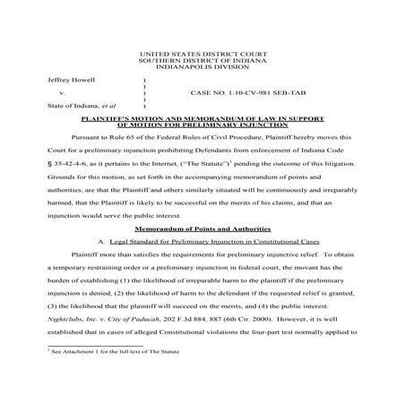 Motion for Preliminary Injunction