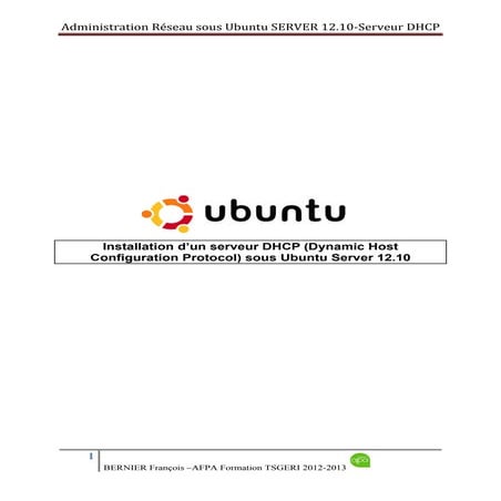 DHCP sous Ubuntu 
