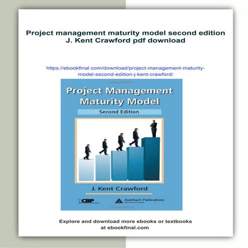 Project management maturity model second edition J. Kent Crawford