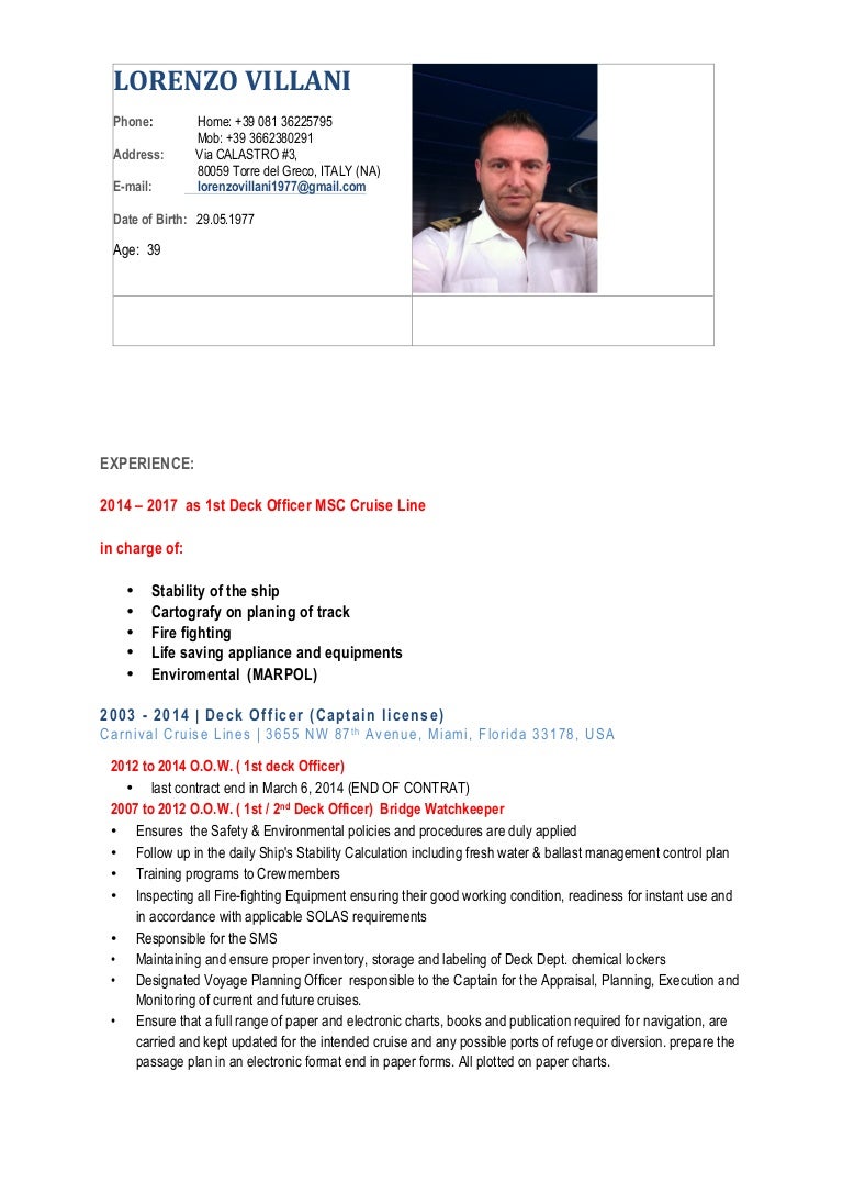 Lorenzo Villani Cv