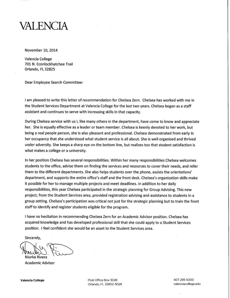 letter of rec niurka academic advising letter of rec sample