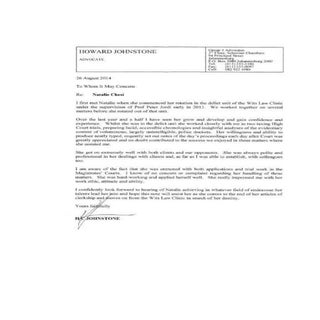 letter of recommendation Adv Howard...