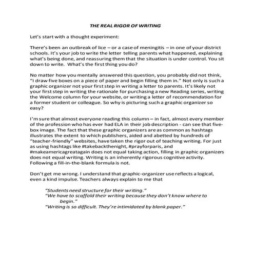 The Real Rigor of Writing | DOCX