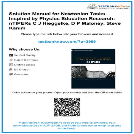 Comprehensive Solution Manual for Newtonian Physics Tasks Inspired by ...