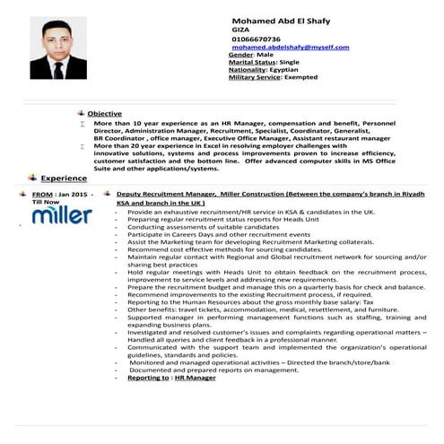 Mohamed Abd El Shafy  10- 6 -  2015