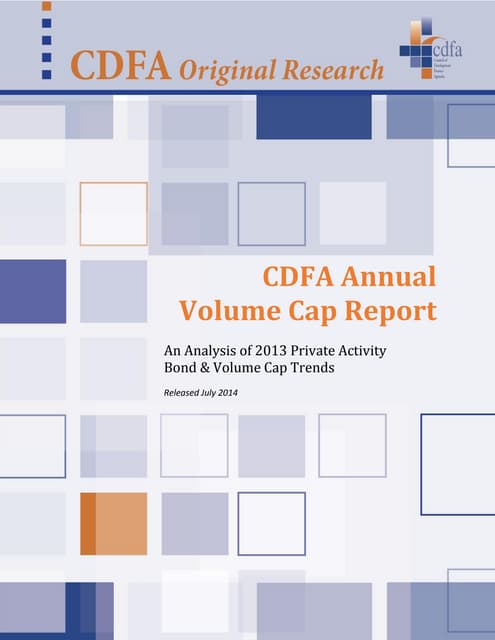 CDFA Annual VC Report for 2013