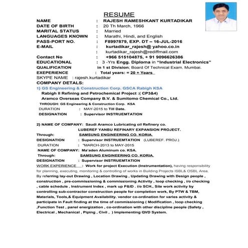 RABIGH II Resume ksa