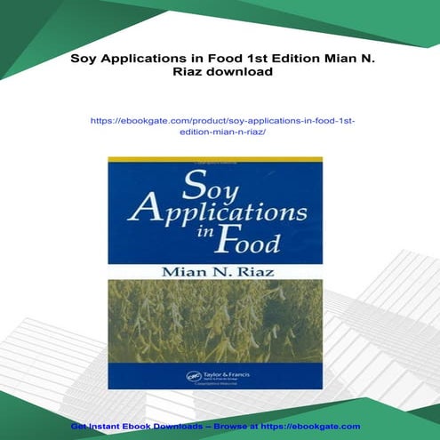 Soy Applications in Food 1st Edition Mian N. Riaz