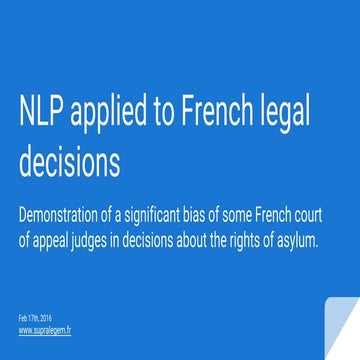 NLP applied to French legal decisions