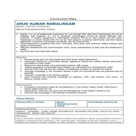 Arun Kumar Ramalingam