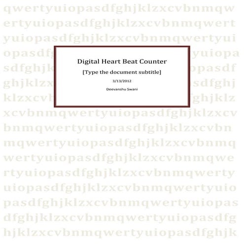 DIGITAL HEART BEAT COUNTER