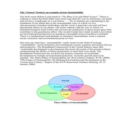 Article published (by EHAI) on demonstration of Sustainability in Nicaragu by Imelda Winters