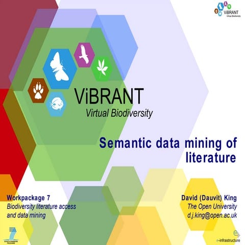 Semantic data mining of literature