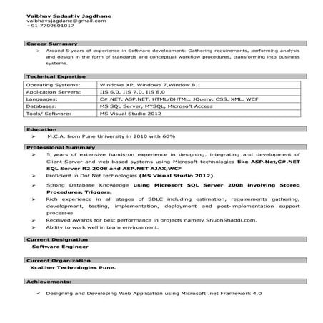 Software DeveloperResume