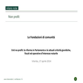 fondazioni di comunità