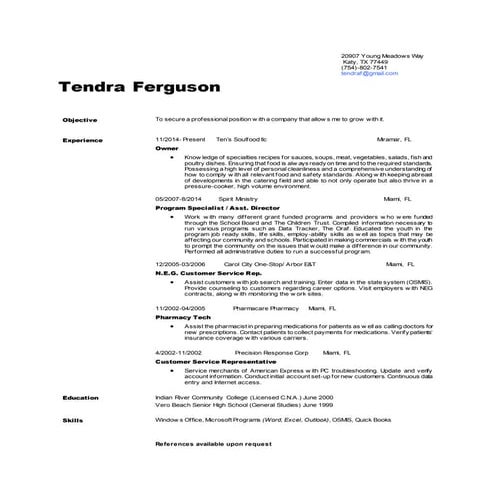 Resume Of Robin | PDF