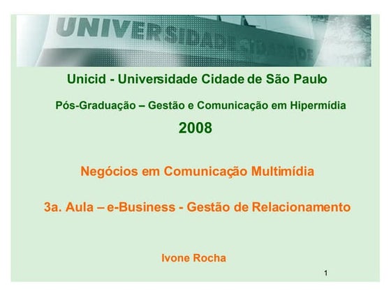3a Aula Gestao Relacionamento 26 Mar 2008