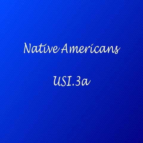 3a native americans | PPT
