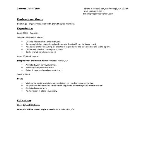 James Jamison Resume 2 | DOCX