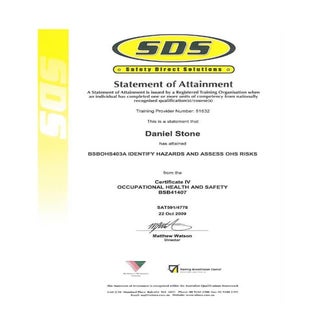 Identify Hazards and Assess OHS Ris...