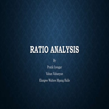 Ratio Analysis