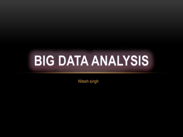 BIG DATA ANALYSIS