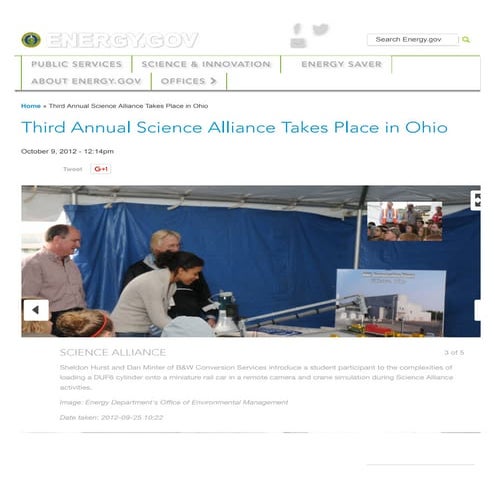 Third Annual Science Alliance Takes Place in Ohio | Department of Energy