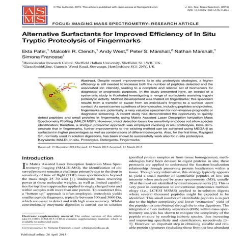 Publication - Alternative Surfactants for Improved Efficiency of In Situ Tryp...