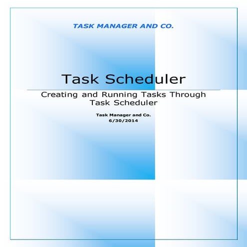 Task manager and Co | DOCX