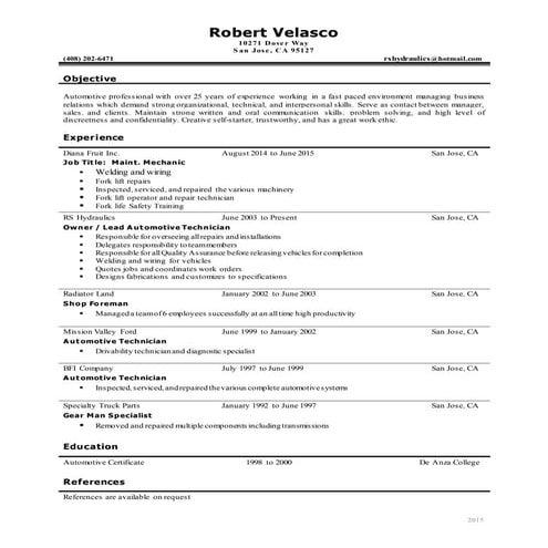 R. Velasco Resume 2015