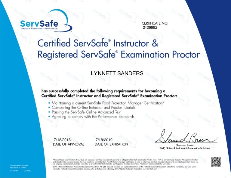 ServSafe Instructor