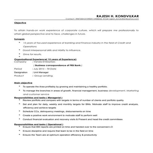 Resume_rajesh kondvilkar